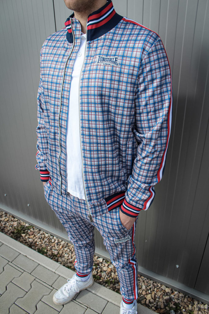 plaid Lonsdale tracksuit from the movie The Gentlemen